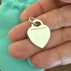 Vintage Tiffany & Co. Blank Heart Pendant - Medium Size COA INCLUDED